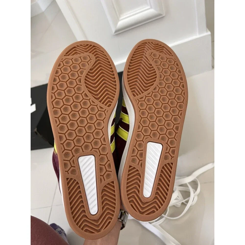 Adidas Campus ADV Maroon Yellow Skate Sneakers NEW JQ2099 Men 8.5 Women 9.5